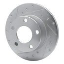 R1 92-05 Audi A6 (Mexico) Rear Left Drilled & Slotted Silver Brake Rotor