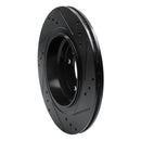 R1 99-06 BMW 323I Rear Left Drilled & Slotted Black Brake Rotor