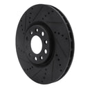 R1 13-16 Dodge Dart Front & Rear Drilled & Slotted Black Brake Rotor Set