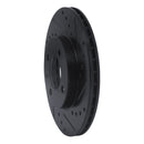 R1 86-08 Volkswagen DERBY (Mexico) Front Right Drilled & Slotted Black Brake Rotor