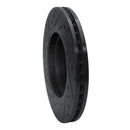 R1 06-12 Mercedes-Benz ML500 (USA/Canada) Front Right Drilled & Slotted Black Brake Rotor