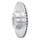 R1 20-25 Tesla Model Y Front Left Drilled & Slotted Silver Brake Rotor