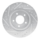 R1 87-90 Dodge DAKOTA 4WD Front Left Drilled & Slotted Silver Brake Rotor