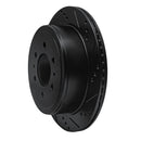 R1 04-11 Ford F-150 4WD Rear Right Drilled & Slotted Black Brake Rotor