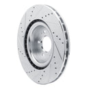 R1 18-22 Genesis G70 Front Right Drilled & Slotted Silver Brake Rotor
