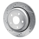 R1 11-25 Dodge Durango Front & Rear Drilled & Slotted Silver Brake Rotor Set