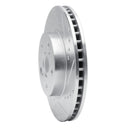 R1 94-00 Toyota Celica Front Right Drilled & Slotted Silver Brake Rotor