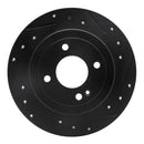 R1 12-25 Dodge Attitude (Mexico) Front and Rear Drilled & Slotted Black Rotor Kit