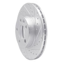 R1 96-00 Volkswagen EuroVan Front Right Drilled & Slotted Silver Brake Rotor