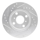 R1 91-99 Toyota Tercel Front Drilled & Slotted Silver Brake Rotor Set