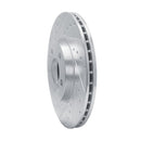 R1 16-24 Mini Cooper (Excl Clubman) Front Left Drilled & Slotted Silver Brake Rotor
