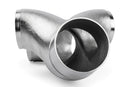 APR Cast Stainless Steel Double Y Splitter - 76mm (3in) to Quad 63.5mm (2.5in)