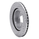 R1 06-17 Suzuki Grand Vitara Front Right Drilled & Slotted Silver Brake Rotor