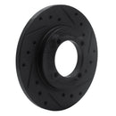 R1 88-93 Ford Festiva Front Right Drilled & Slotted Black Brake Rotor