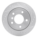R1 96-05 BMW 323i Front & Rear Drilled & Slotted Silver Brake Rotor Set