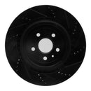 R1 10-15 Chevrolet Camaro Front & Rear Drilled & Slotted Black Brake Rotor Set