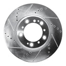 R1 99-23 Porsche 911 Rear Drilled & Slotted Silver Brake Rotor Set