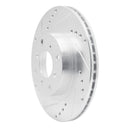 R1 87-90 Acura Legend Front Left Drilled & Slotted Silver Brake Rotor