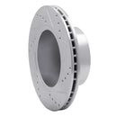 R1 99-04 Land Rover Discovery Front Left Drilled & Slotted Silver Brake Rotor