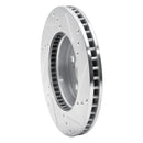 R1 16-22 Toyota Prius Front Left Drilled & Slotted Silver Brake Rotor