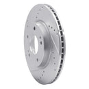 R1 17-22 Hyundai Ioniq Front Left Drilled & Slotted Silver Brake Rotor