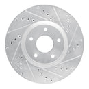R1 07-17 Nissan Sentra Front Drilled & Slotted Silver Brake Rotor Set