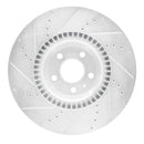 R1 2012-2018 Audi A6 (USA/Canada) Front Right Drilled & Slotted Silver Brake Rotor