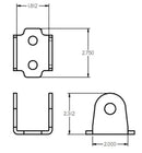 Ridetech Bolt-On Panhard Bar Frame Bracket Black Powdercoat