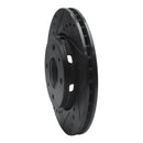 R1 00-04 Volvo S40 Front Left Drilled & Slotted Black Brake Rotor
