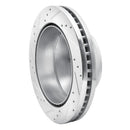 R1 08-20 Ford E-450 Super Duty Rear Right Drilled & Slotted Silver Brake Rotor