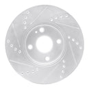 R1 16-25 Mazda 2 (Mexico) Front Right Drilled & Slotted Silver Brake Rotor