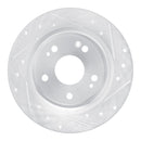 R1 22-25 Acura Integra Rear Right Drilled & Slotted Silver Brake Rotor