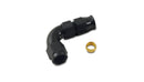 Vibrant 1/2In Tube to -8AN Female 90 Degree Union Adapter Fitting w/ Olive Inserts