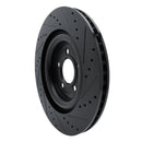R1 20-25 Ford Police Interceptor Utility Front Left Drilled & Slotted Black Brake Rotor