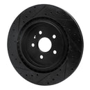 R1 10-15 Chevrolet Camaro Front & Rear Drilled & Slotted Black Brake Rotor Set