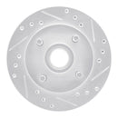 R1 1974-1980 Ford Pinto Front Right Drilled & Slotted Silver Brake Rotor