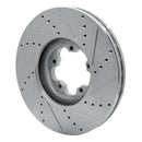 R1 14-19 Ford Transit (Mexico) Front Left Drilled & Slotted Silver Brake Rotor