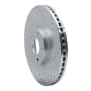 R1 20-25 Hyundai Palisade Front Right Drilled & Slotted Silver Brake Rotor