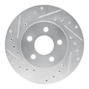 R1 96-00 Chrysler Town & Country Front Left Drilled & Slotted Silver Brake Rotor
