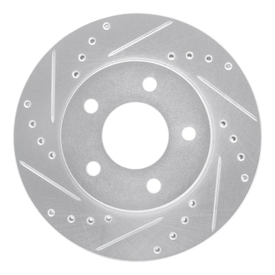 R1 01-07 Buick Rendezvous Front Left Drilled & Slotted Silver Brake Rotor