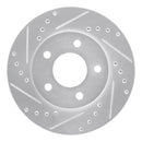 R1 01-07 Buick Rendezvous Front Left Drilled & Slotted Silver Brake Rotor