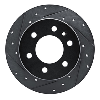 R1 19-25 Freightliner SprintER 1500 Rear Left Drilled & Slotted Black Brake Rotor