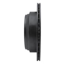 R1 92-04 Acura SLX Rear Left Drilled & Slotted Black Brake Rotor