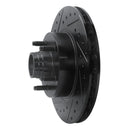 R1 95-11 Ford Explorer Front Left Drilled & Slotted Black Brake Rotor