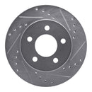R1 93-98 Jeep Grand Cherokee Front & Rear Drilled & Slotted Silver Brake Rotor Set
