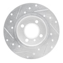 R1 84-85 BMW 318I Front Right Drilled & Slotted Silver Brake Rotor