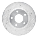 R1 13-19 Nissan Sentra Front Drilled & Slotted Silver Brake Rotor Set
