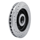 R1 94-02 Chevrolet Express 2500 Front Right Drilled & Slotted Silver Brake Rotor