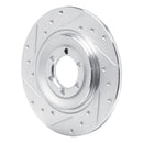 R1 75-79 Alfa Romeo Sport Rear Left Drilled & Slotted Silver Brake Rotor