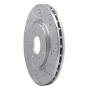 R1 12-25 Chrysler Pacifica Front Right Drilled & Slotted Silver Brake Rotor